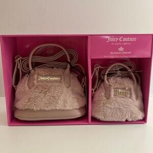 Juicy Couture fluffy mini bag set
